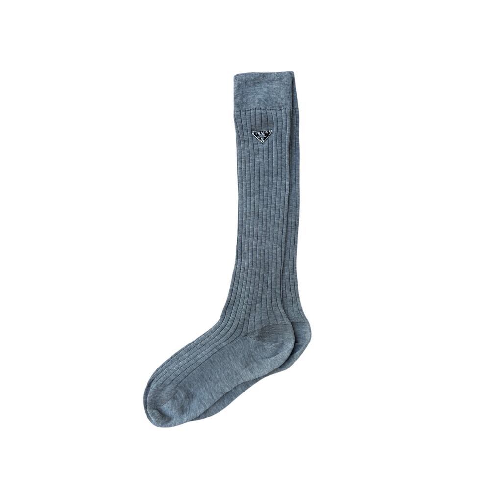 Prada Grey Cotton Socks NEW